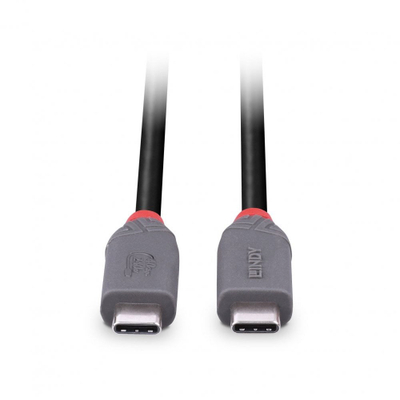 Кабел USB C Lindy USB4 240W, 2m, сива