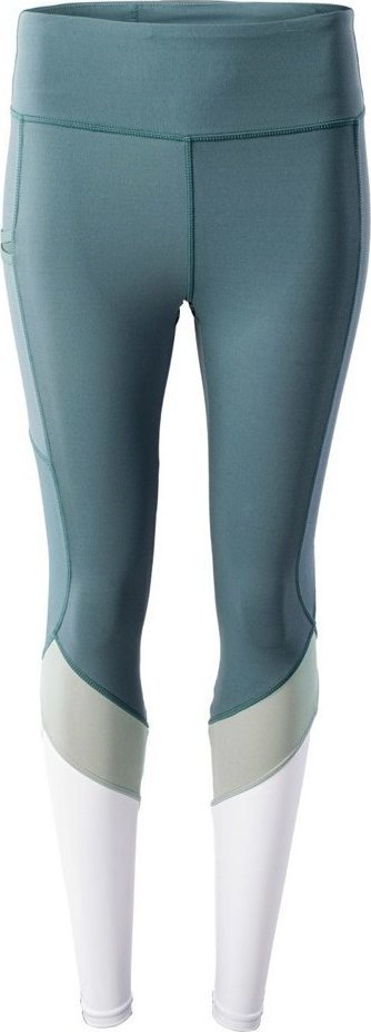 Leggins për goca Elbrus Mara Wo's, madhësia S, me brez të lartë, jeshile e errët