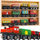 Lodër tren druri Kruzzel 23522, set 12 pjesë, me magnet
