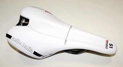 Седло за велосипед Selle Italia SLR Boost TM S1, шини од манган, спортско, бело