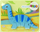 Puzzle druri Leantoys Dinosaur Brachiosaur, lojë mësimore, blu