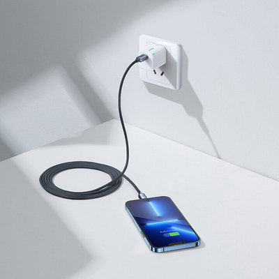 Kabllo karikimi / të dhënash Baseus Crystal Shine Series USB-C - Lightning, 20W, 2m, e zezë