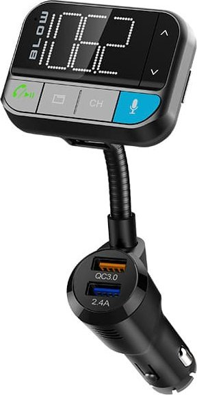 Transmiter FM për makinë Blow Bluetooth 5.0, QC3.0, i zi