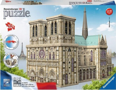Puzzle 3D Ravensburger Notre Dame Cathedral, shumëngjyrësh