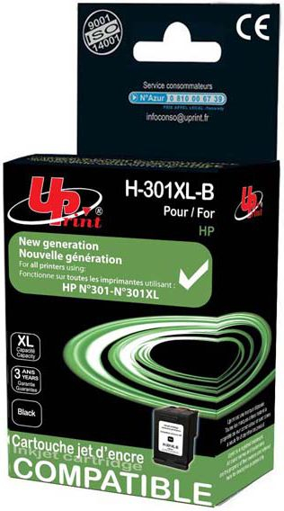 Ngjyrë për printer UPrint H-301XLB/ CH563EE, e zezë
