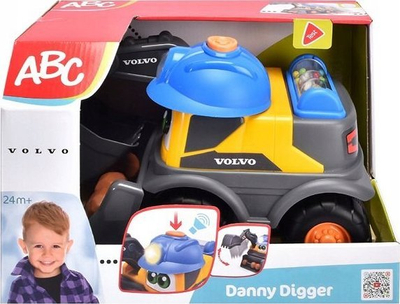 Lodër eskavator Dickie Toys Volvo Danny Digger, i motorizuar, me drita dhe tinguj, shumëngjyrësh