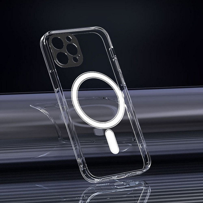Maskë mbrojtëse Clear Mag Cover për Samsung S25, përputhet me MagSafe, transparente