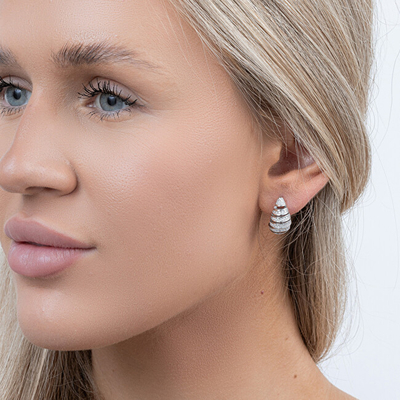 Vathë për femra AGAIN Jewelry Tear Drop AJNS0054, të argjendtë