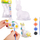 Set kreativ pikturimi për dekorime Pashke, figurë lepurush stiropor, 4 ngjyra, penel