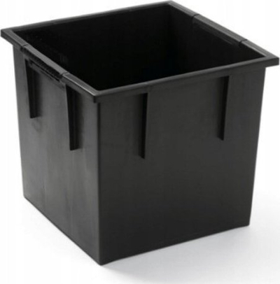 Mbulesë vazo lulesh Prosperplast URBI SQUARE LOW CONCRETE, 24x24x24cm, plastikë 2n1, antracit