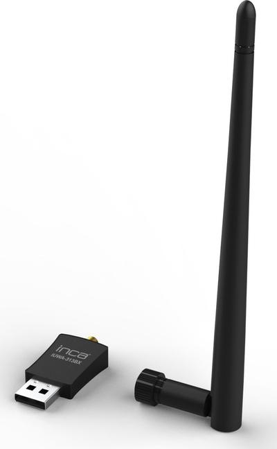 Adaptor Wi-Fi USB Inca IUWA 313BX me antenë 5 dBi, 2.4 GHz, ngjyrë e zezë