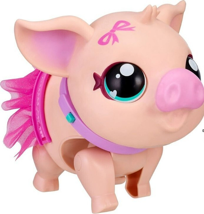 Lodër interaktive Cobi Little Live Pets Ballerina Piggy, derrkuc që vallëzon, me tinguj, rozë