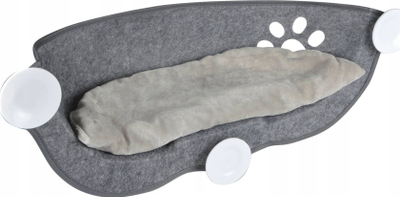 Vendshtrat për mace për dritare PawHut, 67x25 cm, plastikë, gri