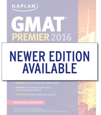 Gmat Premier 2016 With 6 Practice Tests Book Online Video Tutor