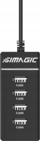 Modul USB Simagic Wheelbase Expansion, alumini, për sim racing, ngjyrë e zezë
