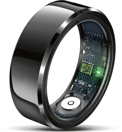 Unazë inteligjente Beafon Felixx Smart Ring SR6, madhësia 10 62.1mm, e zezë me jeshile