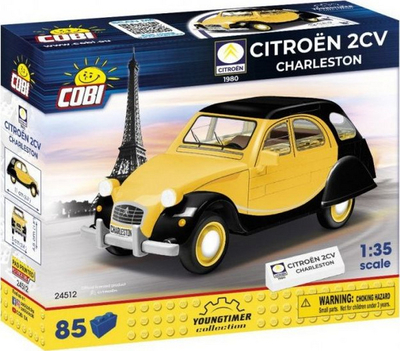 Blloqe ndërtimi Cobi Youngtimer Collection Citroen 2CV Charleston (24512), 85 elemente, i zi / verdhë
