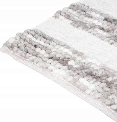 Тепих за бања Bath Mat Gray Stripes E3-01900, антилизгачки, сив со линии