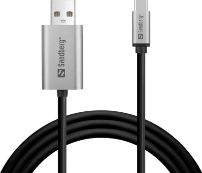 Kabllo Sandberg USB C në DisplayPort, 2m, e zezë