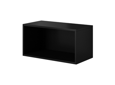 Komodë Cama RO4 CZ, 75 x 39 x 37 cm, panel druri, e zezë mat