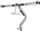 Mbajtës tavoline për 3 monitorë Neomounts NM-D775DX3SILVER, 17"-24", rregullim me gaz, argjendtë