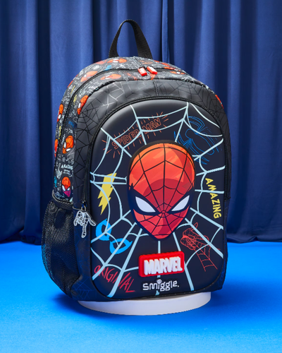 Çantë shkolle Promax Spiderman, 40x32x20cm, zezë