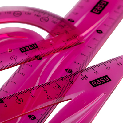 Set gjeometrik Flexible Easy, 20 cm, 3 elemente, rozë