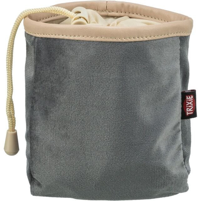 Çantë shpërblimesh për qen Trixie Snack Bag, poliester, velvet gri