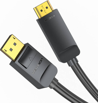 Kabllo Vention DisplayPort në HDMI, 4K, 2 metra, e zezë