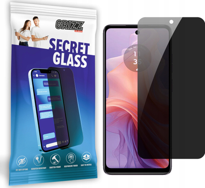 Xham mbrojtës privatësie Grizz SecretGlass për Motorola Moto E14, strukturë xham–film, prerje fiks, transparent