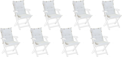Set jastëkësh karrigje MAUI, 8 copë, 40 x 54 cm, bezhë e çelët