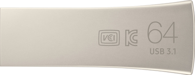USB flash Samsung Bar Plus, 64GB, USB 3.1, ngjyrë argjendi