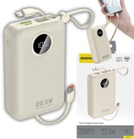Karikues portativ Dudao K14+, 20000mAh, 22.5W, i bardhë