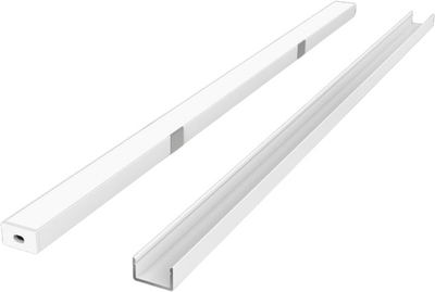 Profil LED këndor set, 2 m, anodizuar, kapak opal