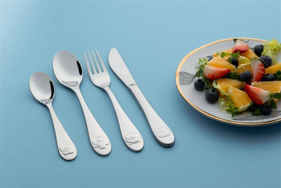 Set lugësh për kalamaj Vialli Design Paddy, 4 copë, çelik inox, ngjyrë argjendi