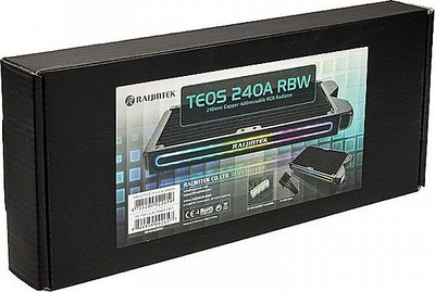 Radiator ftohje me ujë Raijintek Teos RGB, 240mm, bakër, i zi