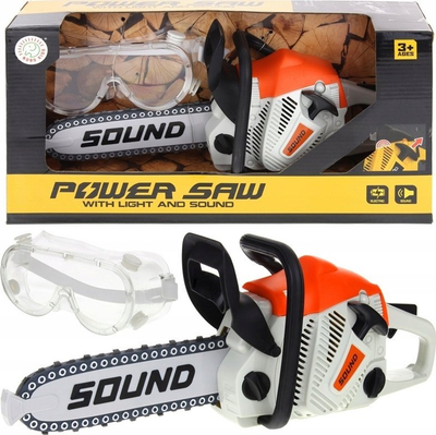 Lodër sharre me zinxhir Power Saw, me dritë, me zë, portokalli