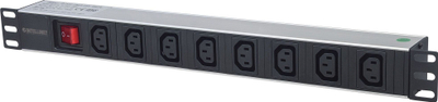 Panel energjie Intellinet Network Solutions 19" 1U, 8x C13, kabllo 2m, i zi