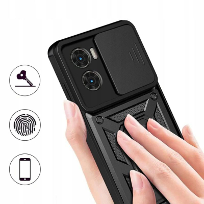 Mbulesë telefoni Tech-Protect CamShield Pro për Xiaomi Poco X7 Pro 5G, me unazë 360°, e zezë