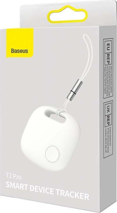 Lokator Bluetooth Baseus T2 Pro, me litar, i bardhë