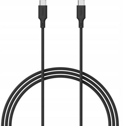 Kabllo USB C në USB C Yenkee YCU C115, 1.5m, silikon, e zezë