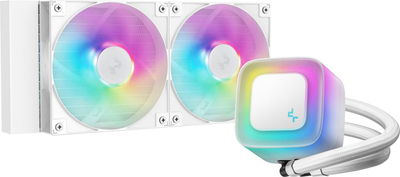 Ftohës procesori me ujë DeepCool LE240 V2, 240mm, 2x 120mm, i bardhë