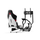 Kokpit garash Diablo Chairs X-Drive, ulëse gaming ergonomike, konstrukt metalik për timon dhe pedale, bardh e zezë