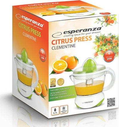 Shtrydhëse agrumesh Esperanza CLEMENTINE, 0.7L, 25W, e bardhë jeshile