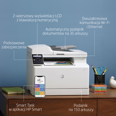 Печатач HP Color LaserJet Pro M183fw, сè-во-едно, бел