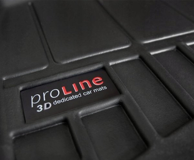 Tapeta gome FROGUM ProLine për Mitsubishi Outlander II, set me 3 copë, 2006-2012, të zeza