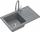 Lavaman kuzhine QUADRON BEN 111, granit 70x44x17.5 cm, set me rubinet MAGGIE, gri