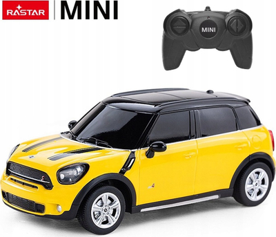 Makina me telekomandë RASTAR Mini Countryman, shkalla 1:24, ngjyrë e verdhë