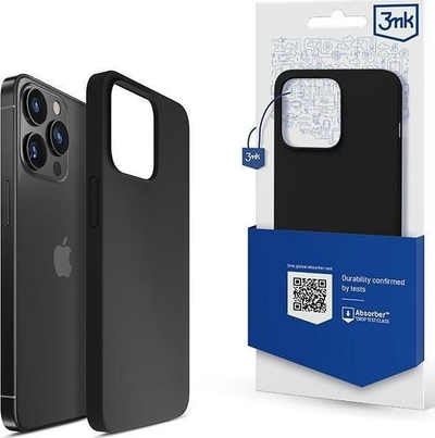 Mbulesë silikoni 3MK Silicone Case, për iPhone 13 Pro 6.1", antirrëshqitëse, e zezë