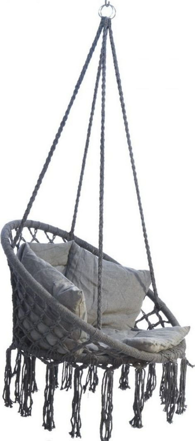 Karrigë luhatëse Saska Garden Hammock, me jastëk hiri, 80 x 60 cm